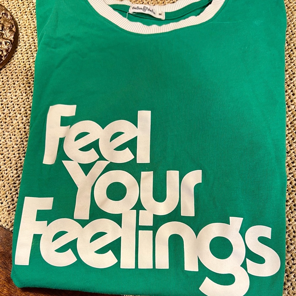 Feel Your Feelings Green Short Sleeve Tee